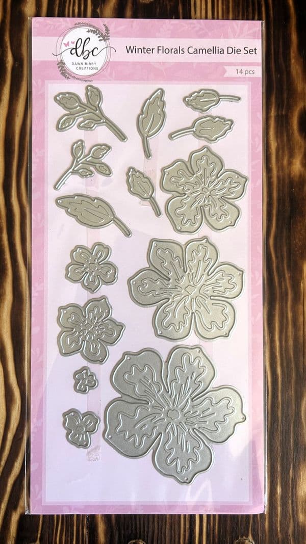 Dawn Bibby Die Set - Winter Florals Camellia