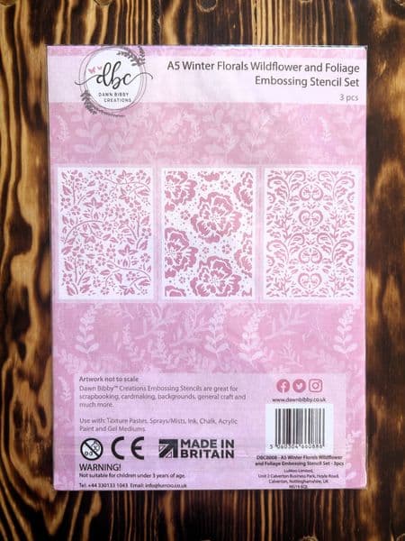 Dawn Bibby Stencil Set - Wildflower & Foliage