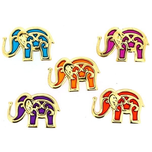 Dress-It Up Buttons Bollywood Elephants