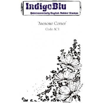 IndigoBlu Rubber Stamp Anenome Corner