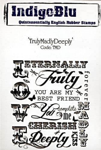 IndigoBlu Rubber Stamp Truly, Madly Deeply