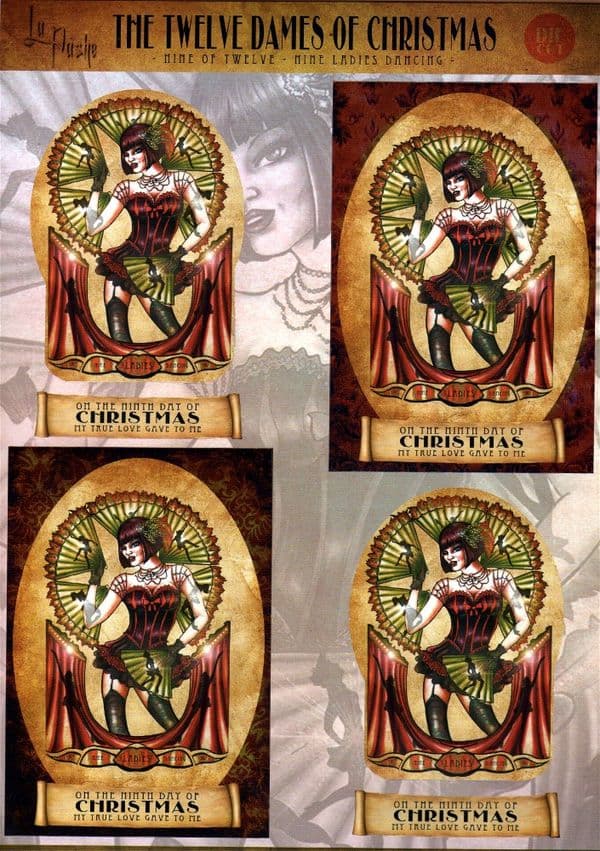 La Pashe 12 Dames of Christmas Collage Sheet 09 Ladies