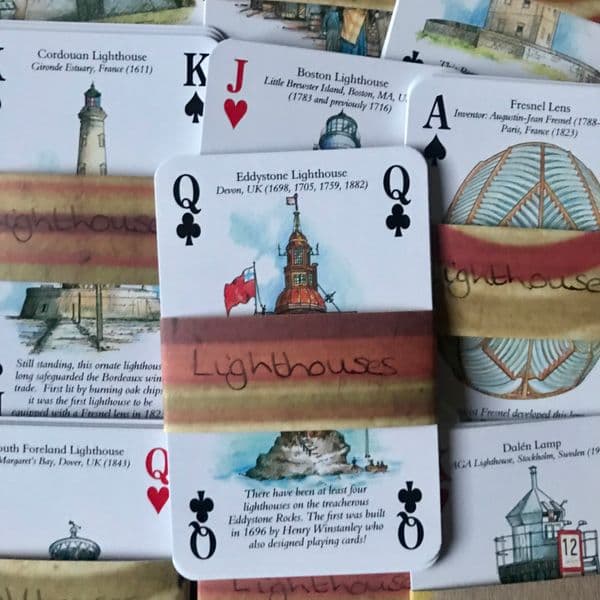 Lighthouses - 5 Playing Cards