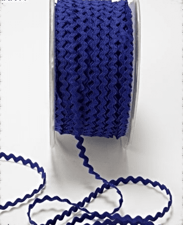 May Arts Mini Ric Rac Blue 1yd