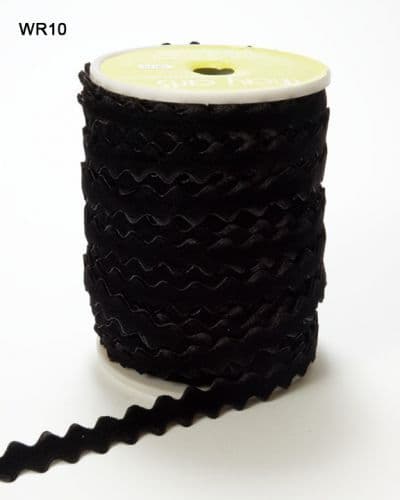 May Arts Velvet Ric Rac Black