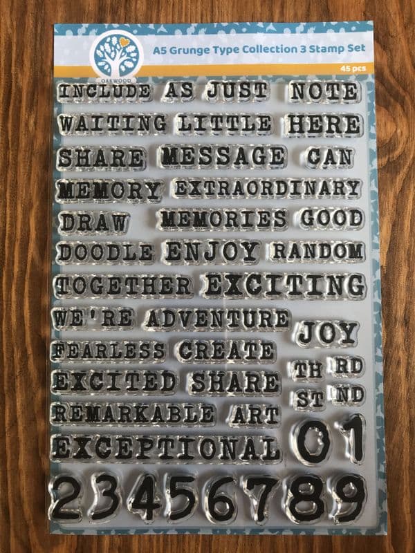 Oakwood Grunge Type Stamp Set 3