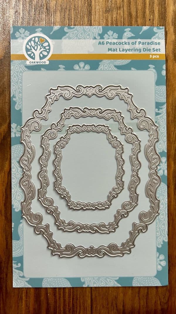 Oakwood Peacock - Mat Layering - Die Set
