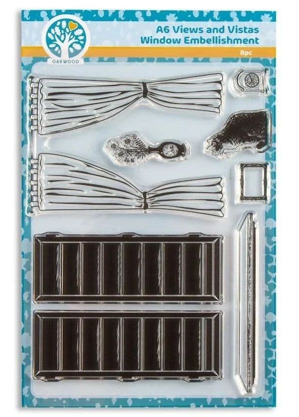 Oakwood Views and Vistas - Window Embellishments - Stamp Set