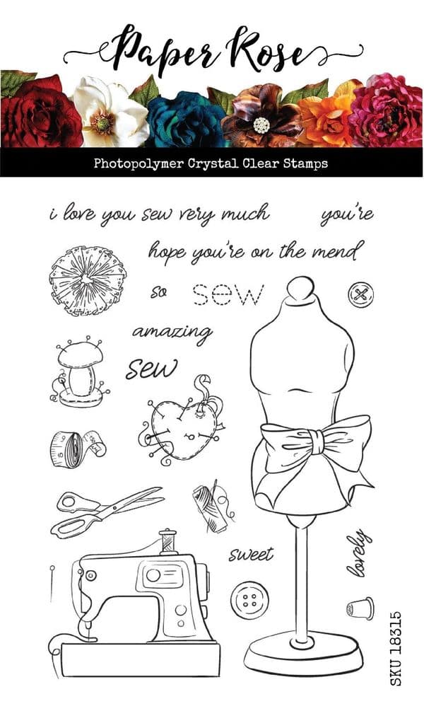 Paper Rose Stamp & Die Set Sew Lovely