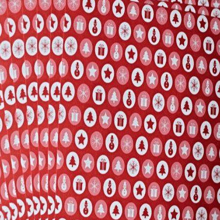 Payper Box A4 Printed Card Christmas Spots - 1 Sheet