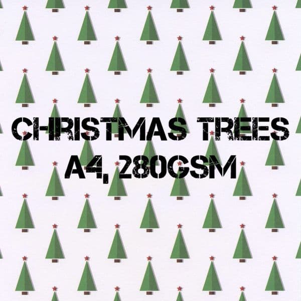 Payper Box - A4 Printed Card Christmas Trees - 10 Sheets