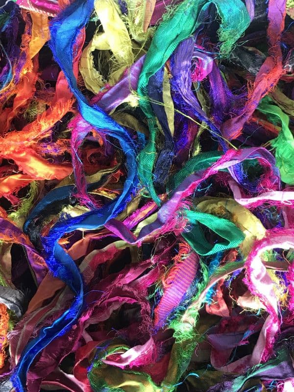 Sari Silk Ribbon - Eyelash - 1 Yard