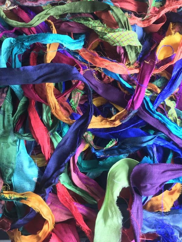 Sari Silk Ribbon - Multicoloured - 1 Yard