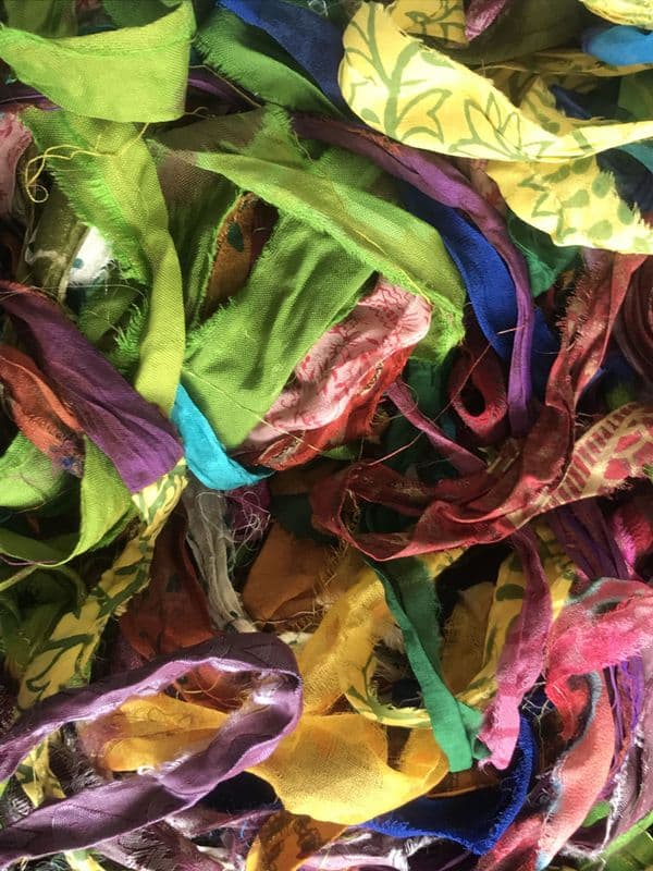 Sari Silk Ribbon - Silk Scarf - 1 Yard