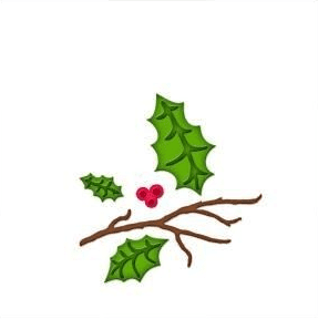 Spellbinders Die Holly Twigs & Leaves