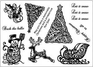 U-mount A5 Stamp Plate Let it Snow