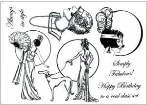 U-mount Stylish Ladies A5 Stamp Plate