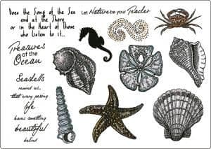 U-mount Treasures of the Ocean A5 Stamp Plate