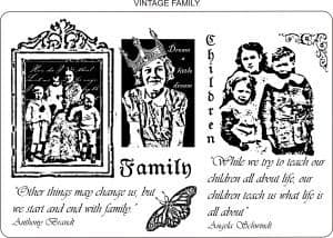U-mount Vintage Family A5 Stamp Plate