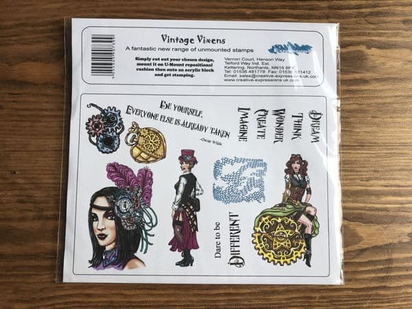 U-mount Vintage Vixens A5 Stamp Plate