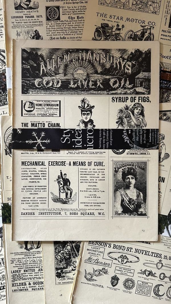 Victorian Advertising - 5 Book Pages