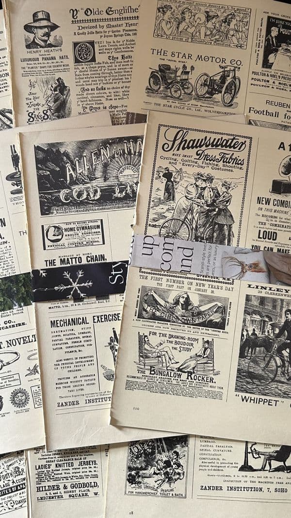 Victorian Advertising - 5 Book Pages