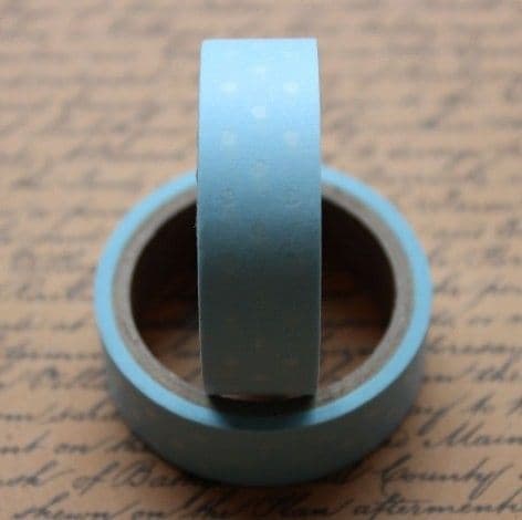 Washi Tape Polka Dot Blue/Clear