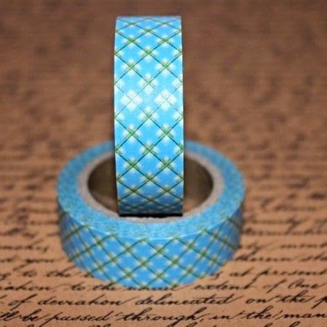 Washi Tape Turquoise Plaid
