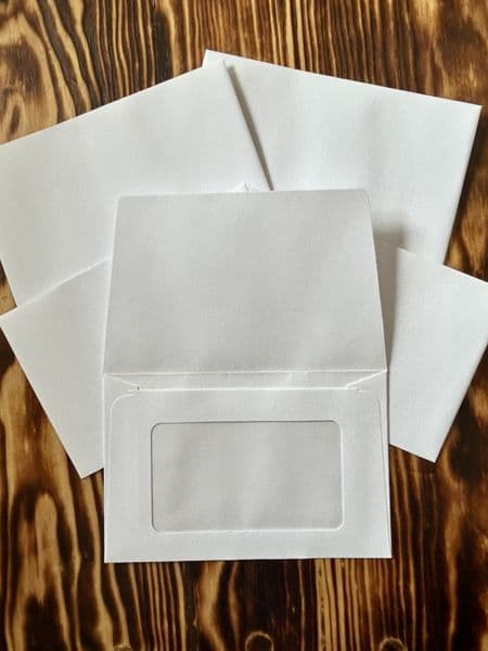 White Keepsake Envelope - 68mm x 105mm