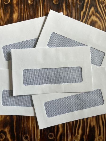 White Window Envelope - 89mm x 152mm