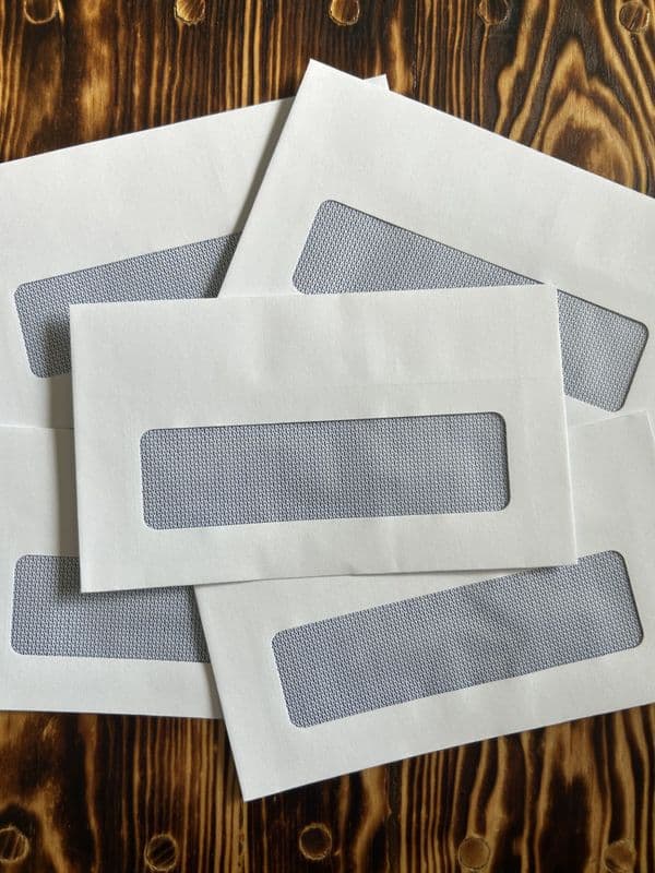 White Window Envelope - 89mm x 152mm