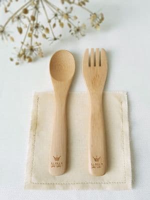 Bamboo  Fork & Spoon Set