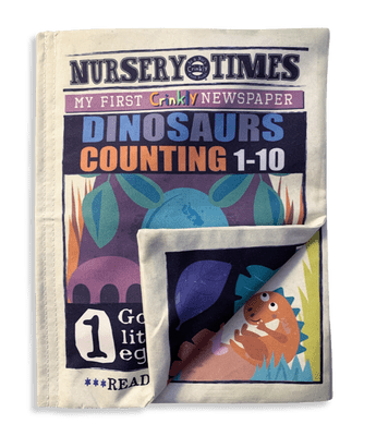 Crinkly Cloth - Dinosaur Counting 1-10  rhymes Crinkly Newspaper Book