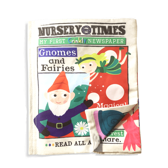 Crinkly Cloth - Gnomes & Fairies Magical Garden Rhymes Crinkly Newspaper Book