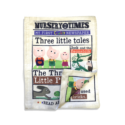 Crinkly Cloth - Nursery Times Three Little Tales Crinkly Newspaper Book