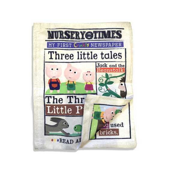 Crinkly Cloth - Nursery Times Three Little Tales Crinkly Newspaper Book