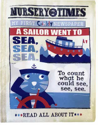 Crinkly Cloth - Sailor Went to Sea Counting Rhyme Crinkly Newspaper Book