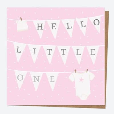 DAP - New Baby Girl Washing Line Greeting Card