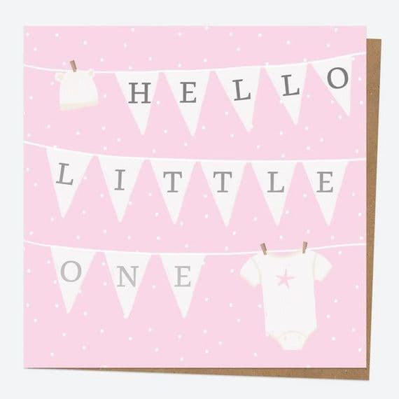 DAP - New Baby Girl Washing Line Greeting Card