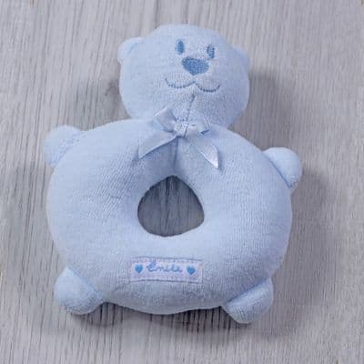 Emile et Rose - Amor Blue Bear Ring Baby Rattle