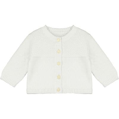 Emile et Rose - Cypress White Baby Knitted Cardigan