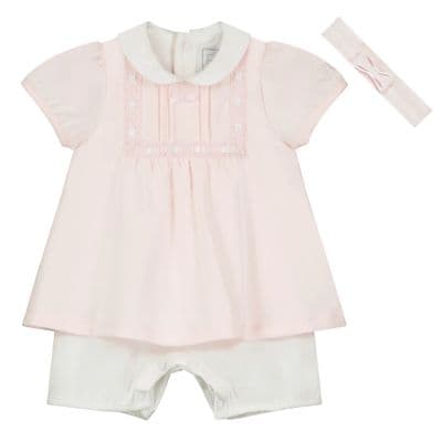 Emile et Rose - Freya 2-in-1 Baby Girl's Romper Dress with matching headband