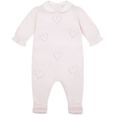 Emile et Rose - Jenna Baby Girls Heart Embroidery Babygrow