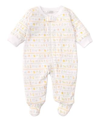 Kissy Kissy - Alphabet ABC Print Zip Babygrow