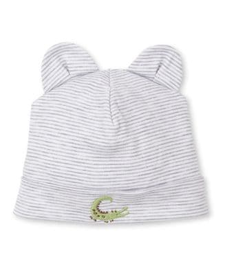 Kissy Kissy -  Joyful Jungle Grey Stripe Hat Small