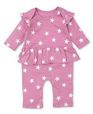 Kissy Kissy Love - Star Crossed Mauve 100% Pima Cotton Playsuit