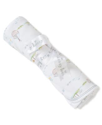 Kissy Kissy - Noah's Lt Blue Print Blanket