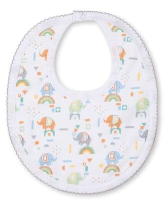 Kissy Kissy - Rainbow Elephants Bib