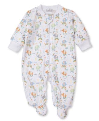 Kissy Kissy - Rainbow Elephants Zipped Babygrow