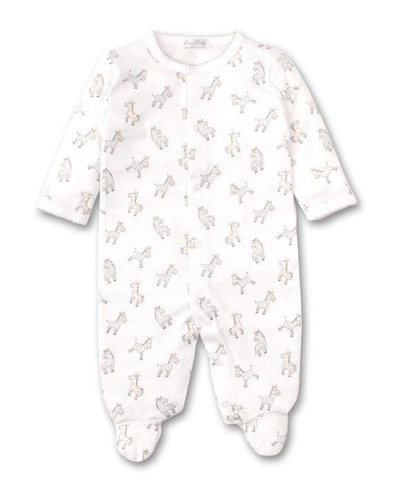 Kissy Kissy - Zebra ZZZs White Print Babygrow